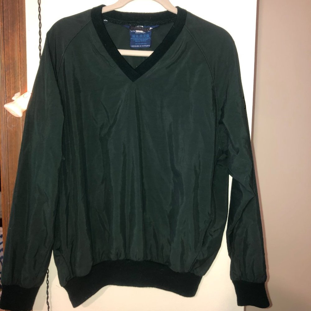 Retro Green Nylon Windbreaker